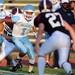 Skyline senior Jordan Woods runs the put return in for a touch down during the first quarter against Dexter at Dexter on Friday night.